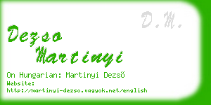 dezso martinyi business card